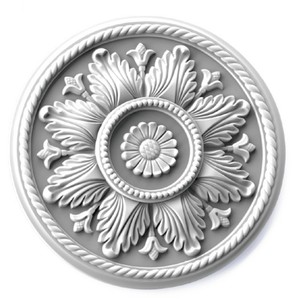 Rosette de <span class=keywords><strong>plafond</strong></span> ronde en polyuréthane Pu Installation facile résistant aux UV pour la décoration de la maison Approvisionnement direct d'usine en gros - Product Image 5