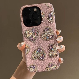 Custodia per <span class=keywords><strong>iPhone</strong></span> 15 XP1485 di alta gamma con motivo serpente <span class=keywords><strong>viola</strong></span> e strass a <span class=keywords><strong>cuore</strong></span>, anti-caduta, per <span class=keywords><strong>iPhone</strong></span> 16 Pro Max, da donna, trendy, articolo di tendenza - Product Image 5