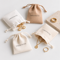 Pochettes de luxe portables en tissu doux Greenite JP-002 avec cordon de serrage pour bijoux (boucles d'oreilles, colliers, bracelets) – Personnalisables avec votre logo