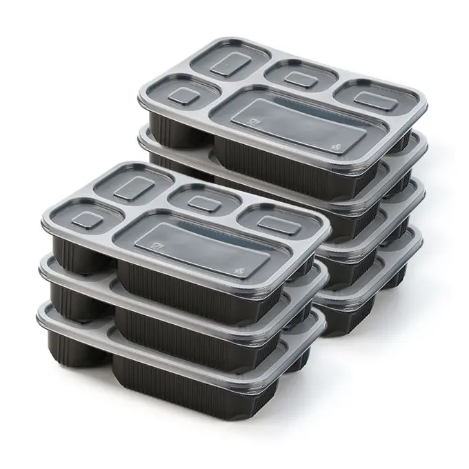 Bán buôn cấp thực phẩm đưa ra hộp lò vi sóng nhựa Deli container lưu trữ thực phẩm với nắp