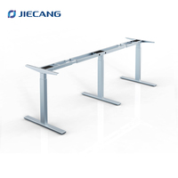 JIECANG Bureau de travail électrique à 3 pieds, table d'ordinateur, cadre de bureau de réunion