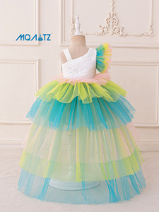 MQATZ di alta qualità per bambini vestito estivo bellissimo <span class=keywords><strong>unicorno</strong></span> costume per la piccola <span class=keywords><strong>principessa</strong></span> per 2 anni - Product Image 3