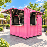 Bar à emporter en conteneur de 10 pieds pour restauration rapide, café moderne en conteneur avec espace café, restaurant en conteneur maritime personnalisé