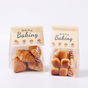 Sacs <span class=keywords><strong>d</strong></span>'emballage OEM pour <span class=keywords><strong>boulangerie</strong></span> avec fenêtre, résistants à la graisse et à l'huile, laminés, pour <span class=keywords><strong>pain</strong></span> grillé, recyclables, à fond plat - Product Image 1