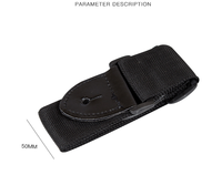 Guitare électrique folk Sangle de guitare universelle Sangle de sécurité rétractable en cuir solide et durable