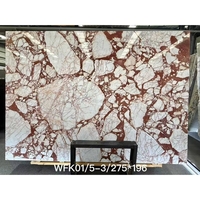 Newstar Modern Calacatta Roter Marmor Schwimmende Marmor treppe Innentreppe Naturstein villa Luxus Gerade Treppe