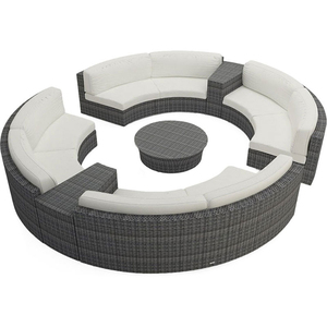 Realgres Garden Set Outdoor <strong>Furniture</strong> Large Couch Round Rattan Outdoor Sofa <strong>Furniture</strong> - Product Image 6
