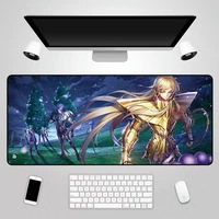 Tapis de souris personnalisé, antidérapant, imperméable, pour ordinateur de bureau, grand format, avec motif animé, noir et blanc