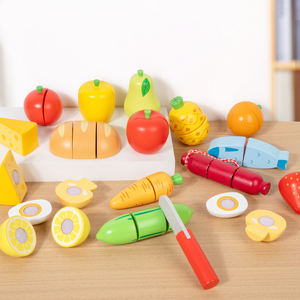 Ensemble <span class=keywords><strong>de</strong></span> découpe <span class=keywords><strong>de</strong></span> fruits et légumes en bois pour enfants, jeu d'imitation, éducation précoce, jouet puzzle alimentaire amusant pour la <span class=keywords><strong>cuisine</strong></span>. - Product Image 2