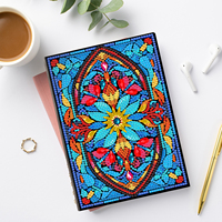 Vente en gros de fleurs design bricolage diamant peinture A5 cahier pour enfants et adultes cadeaux drôles et sympas