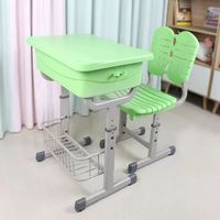 Ensemble de bureau et chaise d'écolier réglable, écologique et durable pour salles de classe et salons
