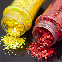 Paillettes holographiques en vrac, paillettes pour gobelets à effet globe de neige, formes mélangées pour la décoration de Noël