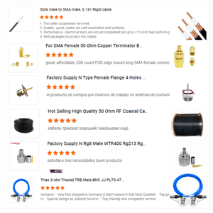 Conector RF DIN L29 7/16 Tipo Macho, <span class=keywords><strong>Pin</strong></span> Recto para Crimpar, para Cable Coaxial RG58 LMR200 LMR195 - Product Image 6