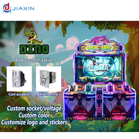 Machine de jeu de tir au laser pour enfants, 4 joueurs, en anglais, avec simulation de dinosaure vidéo de 75 pouces, à monnayeur, pour intérieur