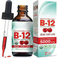 OEM ODM Complexe de Vitamine B12 en Gouttes Liquides Orales 60ml 5000mcg Complément Énergétique et de Soutien Immunitaire