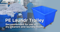 Meilleur prix | Matériau PE |   Durable et robuste |   Chariot à linge grande capacité et pratique, idéal pour les hôtels et les blanchisseries