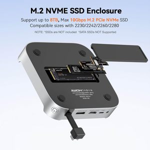 Base de Conexión 13 en 1 para <span class=keywords><strong>Mac</strong></span> <span class=keywords><strong>Mini</strong></span> M4 con Carcasa para SSD, DP/HDMI 4K, USB de 10 Gbps, Lector de Tarjetas SD y Encendido con un Toque para <span class=keywords><strong>Mac</strong></span> <span class=keywords><strong>Mini</strong></span> M4/M4 Pro 2024 - Product Image 5