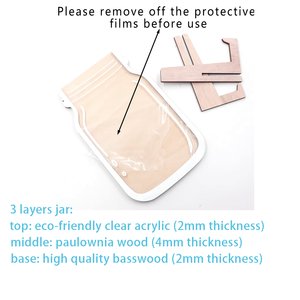 Retour à l'école pour enfants Cadeau de Noël personnalisé directement en usine Tableau des corvées en bois acrylique avec pot de récompense vierge Design Art déco - Product Image 5