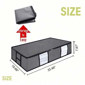 Grand sac de rangement sous le lit, organisateur, cubes sous le lit, sac de rangement sous le lit avec fermeture éclair - Product Image 2