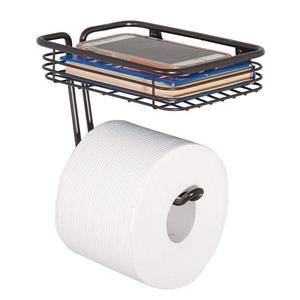 Portarotolo per <span class=keywords><strong>Carta</strong></span> <span class=keywords><strong>Igienica</strong></span> in Metallo Autoportante con Mensola, Produzione OEM ODM, Organizzatore per Bagno - Product Image 5