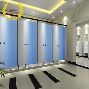 Partición compacta de alta calidad para baño, tablero de nido de abeja HPL, diseño moderno ecológico, puerta corredera que ahorra espacio para - Product Image 2