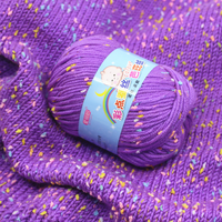 Hilo Acrílico 100% con Puntos de Colores Variados para Tejer Suéteres, Bufandas, Abrigos, Gorros, Hilo de Algodón para Bebés