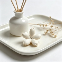 Fleur de jasmin en bois de Sola écologique de 1,6 pouce, fleur décorative personnalisée avec fil floral pour la maison et la décoration multi-fêtes