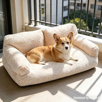 Wasserdichtes Sommer-Hundebett Universell für Alle Jahreszeiten Abnehmbar Waschbar Dick Weich Kariert Polyester Mittelgroßes Hundesofa Haustierbett