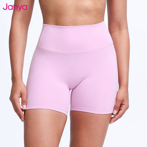 Nuevos Shorts Deportivos de Yoga Sin Entrepierna de Cintura Alta con Bolsillos para Mujer para Correr y Entrenar en el Gimnasio - Product Image 1