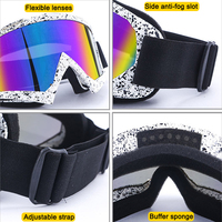Lunettes de ski de snowboard anti-buée Lunettes de ski Hiver Sport extérieur Cyclisme Moto Lunettes coupe-vent Protection UV Lunettes de soleil
