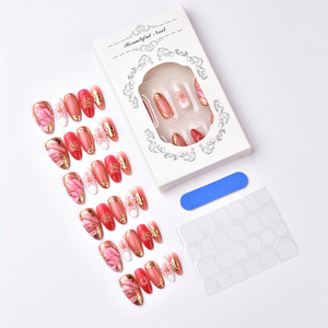 Ongles portables en ABS, amovibles, à couverture complète, style français, pour application sur les doigts, design personnalisable, fournitures de manucure de Noël - Product Image 4