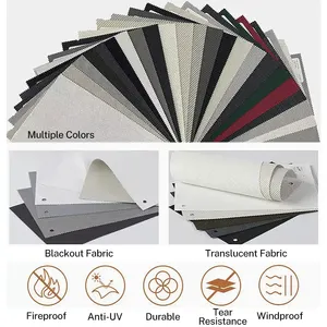 Outdoor Sunshade Fabric Patio Outdoor Zipped Screen Roller Motorized Side Blinds For Balcony