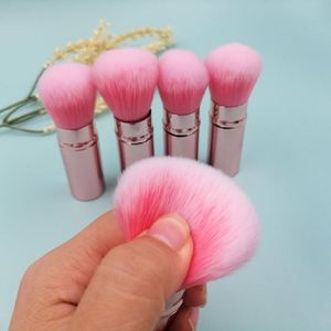 Pinceau à poudre télescopique rétractable en or rose, marque privée, pour le visage, outils cosmétiques de maquillage, mini pinceaux à blush individuels, vente en gros - Product Image 5