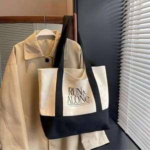 Bolsas de Tela de Lona de Algodón al por Mayor con Logotipo, Bolsas de Lona Impresas de Alta Calidad con Bolsillo Personalizado y Asa para Mujer - Product Image 1