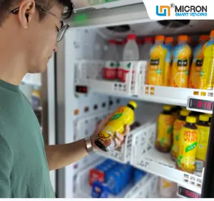 Distributeur automatique de réfrigérateur intelligent pour bureaux, boîte à lunch en libre-service, collations et boissons à base de salade de fruits frais, repas préparé