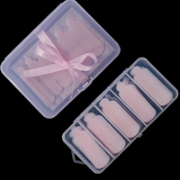 Formes à ongles en gel souple PMMA carrées à couverture complète, motif pétales de rose, pour French manucure, tampons 3D double forme pour nail art, vente en gros