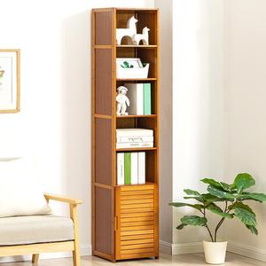 Master Craftsman Bamboo Bookshelf 40cm Wide With Doors Space Saving Floor Standing <b>Bookcase</b> For <b>Small</b> Spaces - Product Image 1