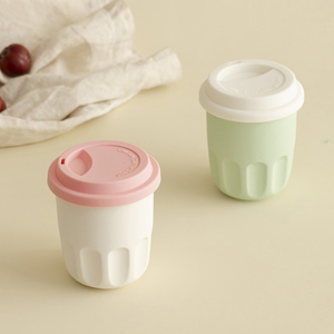 Custom 350ml Reusable Coffee to Go Cup Engravable Ceramic Mug with Silicone Lid - Product Image 3