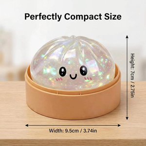 Giocattoli Squishy a Forma di Raviolo con Glitter in TPR, Scatola di Ravioli al Vapore, Giocattoli Antistress e Antiansia, Sensoriali da Spremere, Regali di Pasqua - Product Image 4