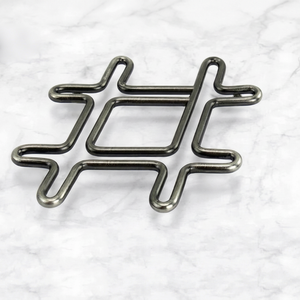 Classic Dark Bronze Metal <b>Wire</b> Trivet Geometric <b>Grid</b> Design Heat Protection Hot Pad Tabletop Hot Dish Holder Bulk Supply - Product Image 1