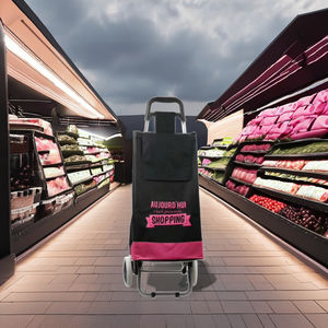 बड़ी क्षमता तह शॉपिंग पुल कार्ट ट्रॉली को बिक्री के लिए अनुकूलित काले मल्टीफंक्शन - Product Image 6