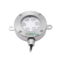 Lámpara de Pared Subacuática de Superficie IP68 100mm-170mm de Acero Inoxidable para Piscina y Caminos con Control DMX512/WiFi CRI 80