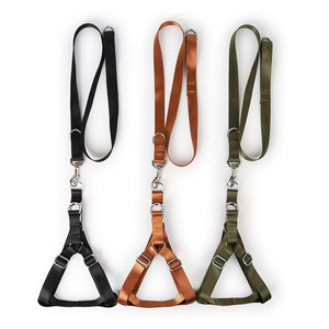 Conjunto de arnés y correa para perros y gatos de diseñador de lujo, nailon personalizado con función acolchada para caminar al aire libre - Product Image 1