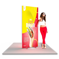 Boîte à lumière LED portable sans cadre en alliage d'aluminium Lintel, assemblage sans outil en 10 secondes, pliable, 10 000 lumens, affichage pour salon professionnel