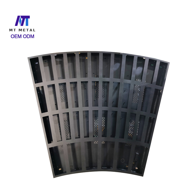 Custom Laser Cutting Service Metal Waterproof Curved LED Display Cabinet Lightweight for Ad Screen Outdoor Leyard Absen