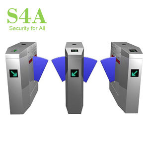 Auto Double-lane Flap Barrier Turnstile <strong>Security</strong> Entrance Access Control Steel 304 Flap Barrier Turnstile with QR <strong>Code</strong> - Product Image 1