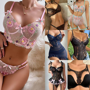 Venta al por mayor: Nuevo conjunto <span class=keywords><strong>de</strong></span> <span class=keywords><strong>lencería</strong></span> <span class=keywords><strong>de</strong></span> lujo <span class=keywords><strong>de</strong></span> malla con tirantes para mujer, tallas grandes, ropa íntima <span class=keywords><strong>Shein</strong></span> al por mayor - Product Image 6