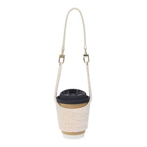 Sac fourre-tout personnalisé en polaire Teddy pour bouteille d'eau, tasse à café ou boisson – Vente directe usine – Idéal comme cadeau promotionnel - Product Image 4