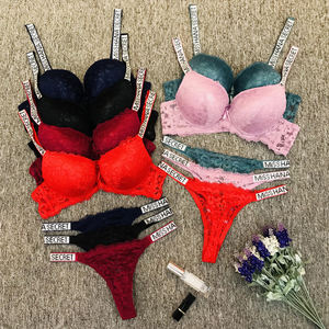 Commerce extérieur beau soutien-gorge arrière ensemble femmes confortable grande taille sous-vêtements push-up réglable sexy soutien-gorge <span class=keywords><strong>en</strong></span> dentelle - Product Image 1