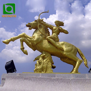 Hotel al aire libre decoración <span class=keywords><strong>gigante</strong></span> fibra de vidrio tiro flechas caballo mujer estatua escultura - Product Image 2